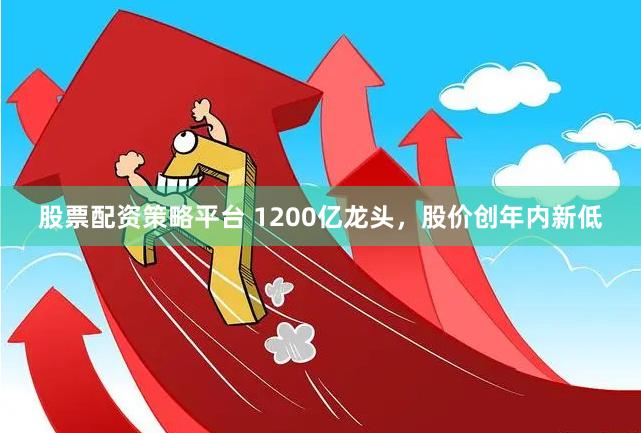 股票配资策略平台 1200亿龙头，股价创年内新低